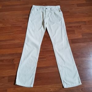 Save Khaki Men's 100% Cotton Corduroy Trousers Pants Size 31 Cream New